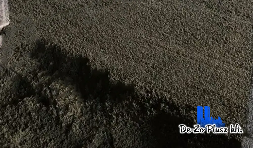 Friss polisztirol beton felület közelről Frissen simított polisztirol beton felület közelről, egyenletes textúrával és homogén szerkezettel, építőipari fotó.